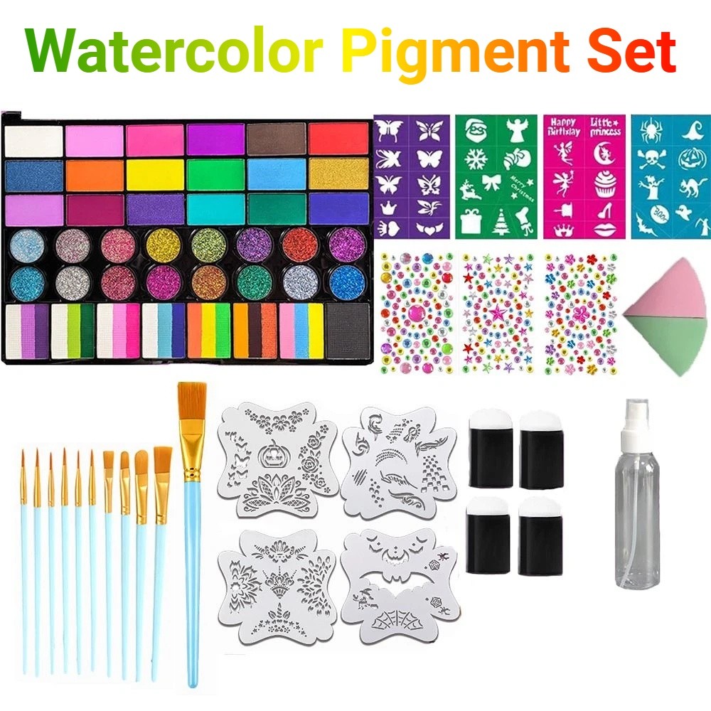 Watercolor Paint Set Solid Pigment - مجموعة ألوان مائية مكونة من 42