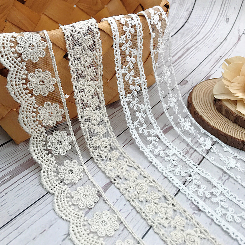 Cotton Embroidery Thread Skeins - 3 ياردة/مجموعة التطريز الأبيض البيج خيط