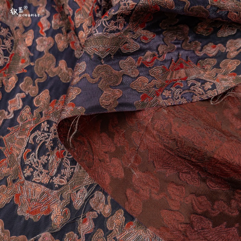 قماش جاكار زهري من الرايون بال - مراجعة Sewing وسعره