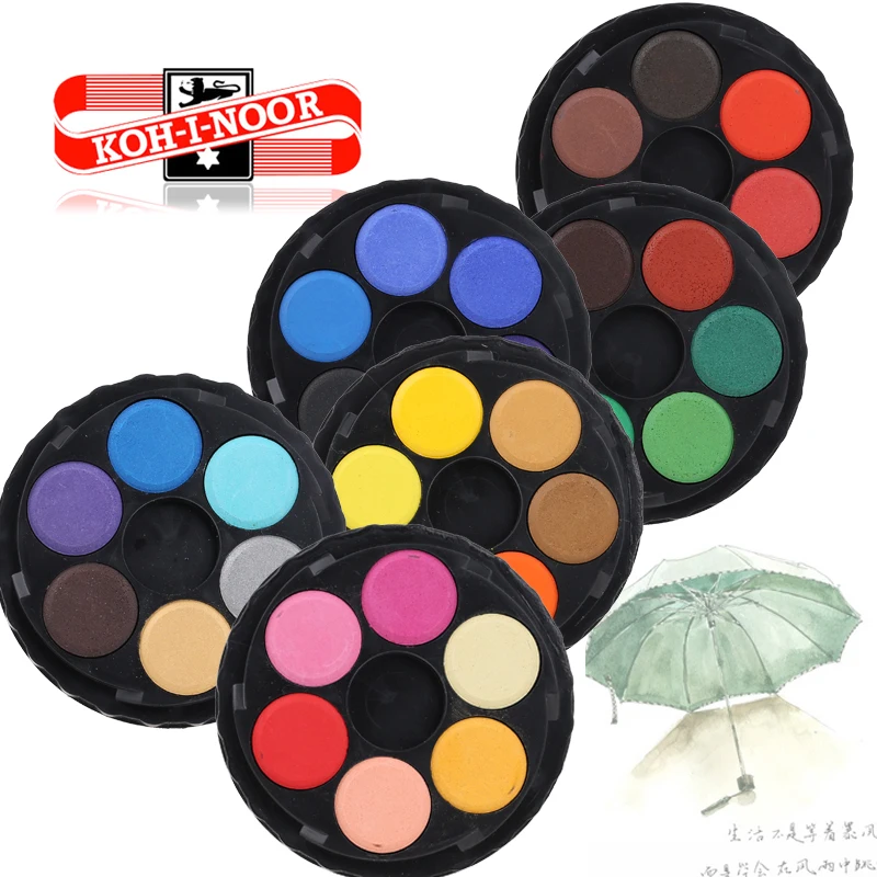 KOH-I-NOOR الصباغ المائية الصل - مراجعة Watercolor Paint Set Solid Pigment وسعره