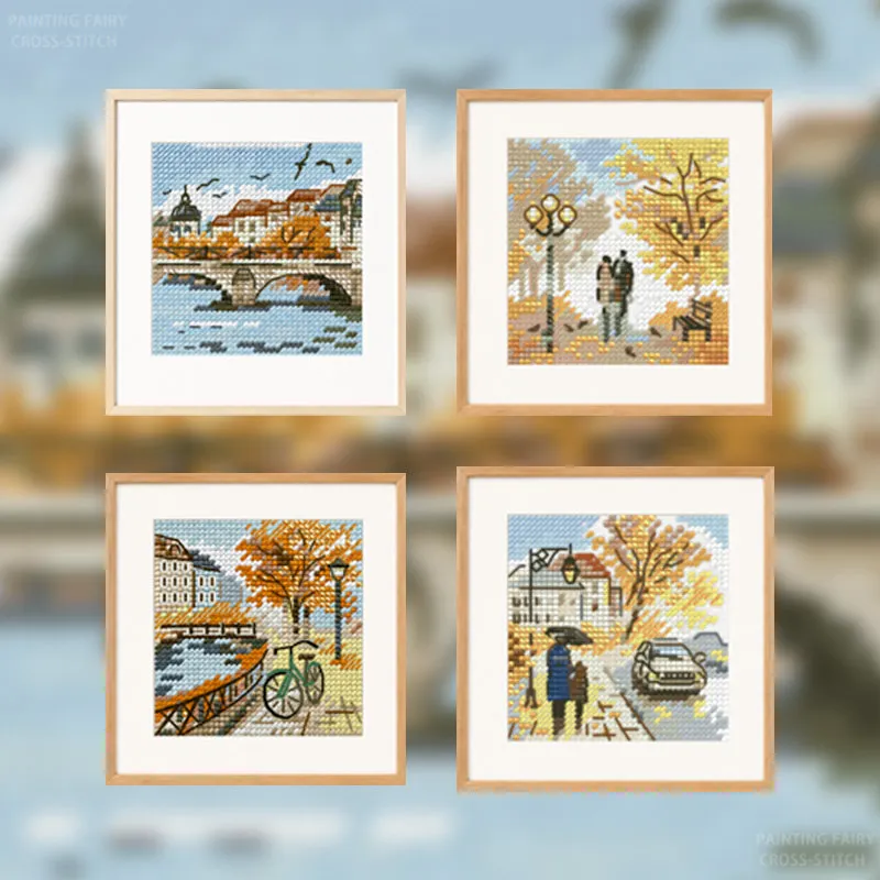[سلسلة CC-City للخريف] مجموعة  - مراجعة Cross Stitch Stamped Kits Beginners وسعره