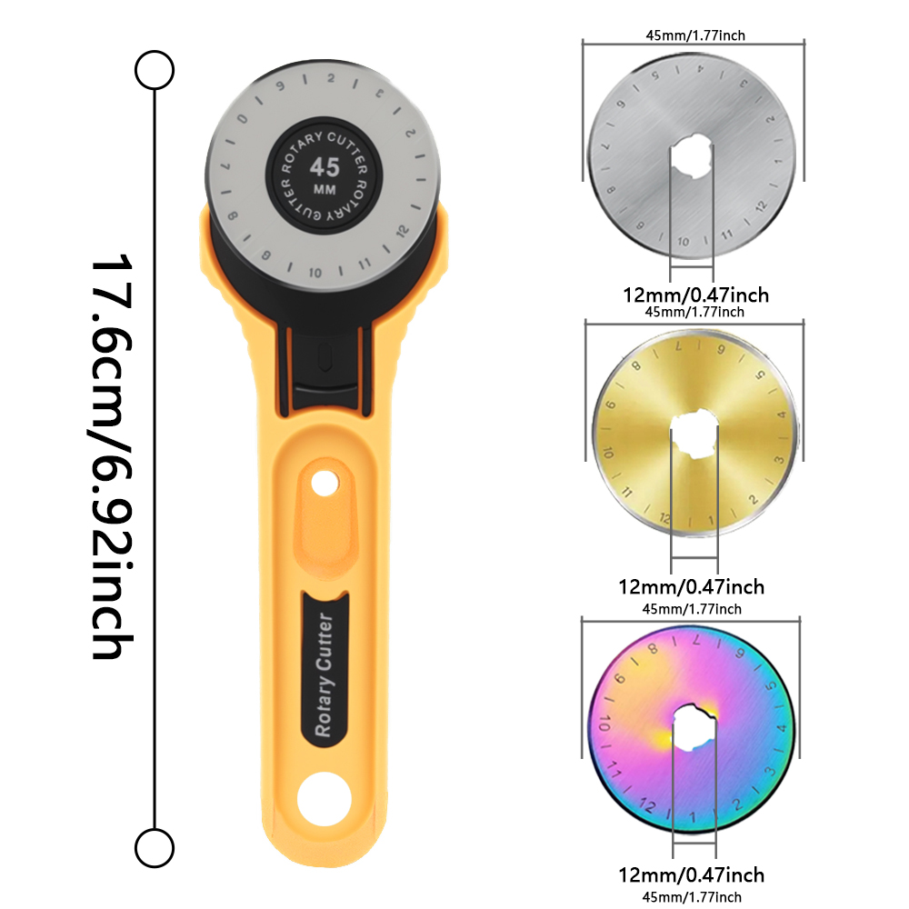 45 مللي متر قاطع قماش دوار أدا - مراجعة Rotary Cutter For Fabric 45Mm وسعره