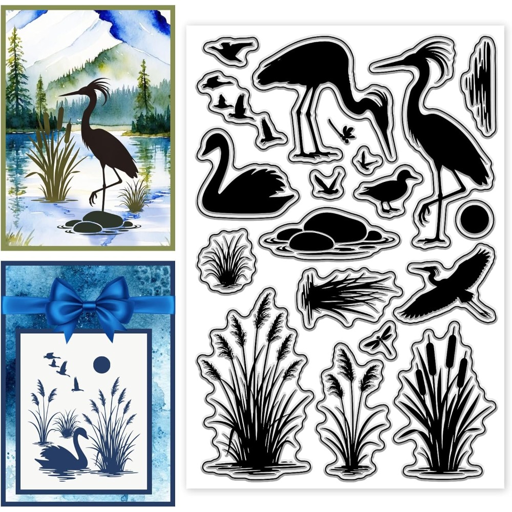 أختام سيليكون شفافة بنمط طيور  - مراجعة Clear Silicone Stamps For Card Making وسعره