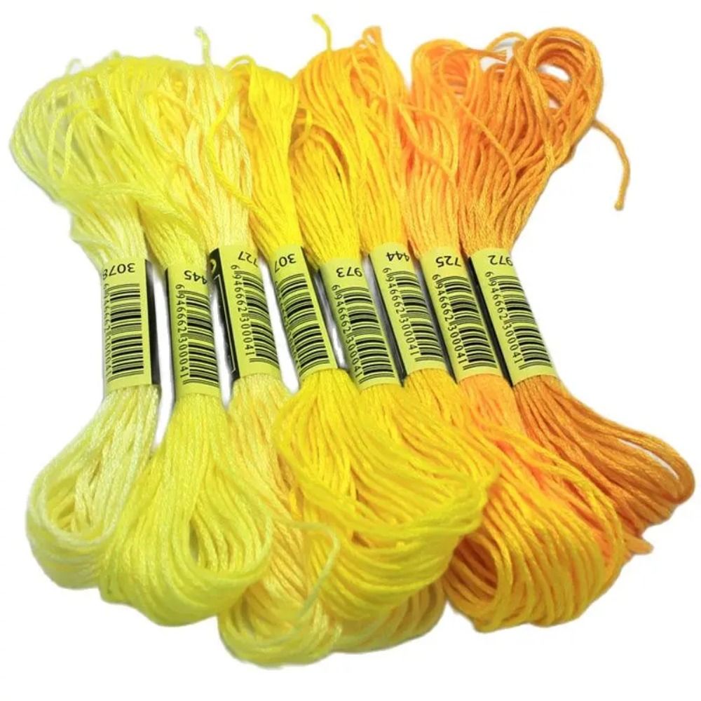 خيوط تطريز قطنية متقاطعة ، أسل - مراجعة Cotton Embroidery Thread Skeins وسعره