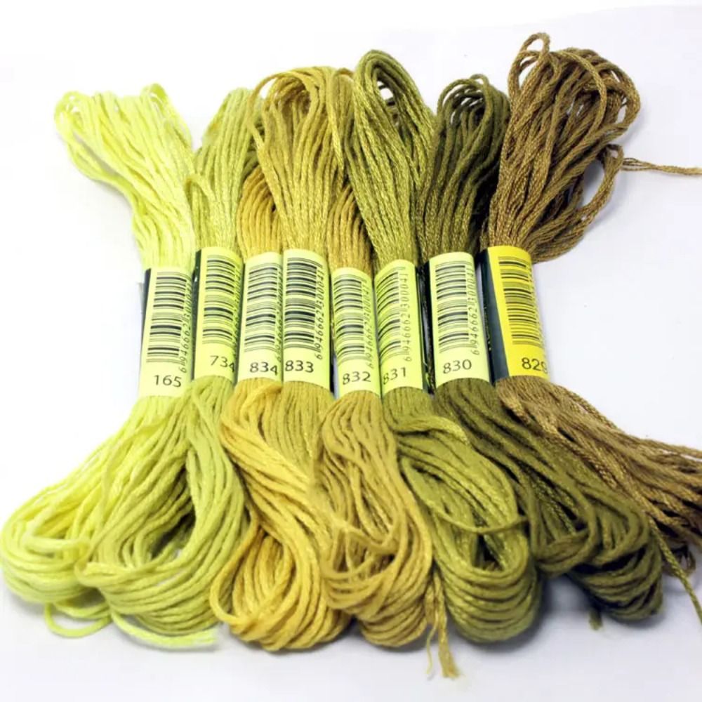 خيوط تطريز قطنية متقاطعة ، أسل - مراجعة Cotton Embroidery Thread Skeins وسعره