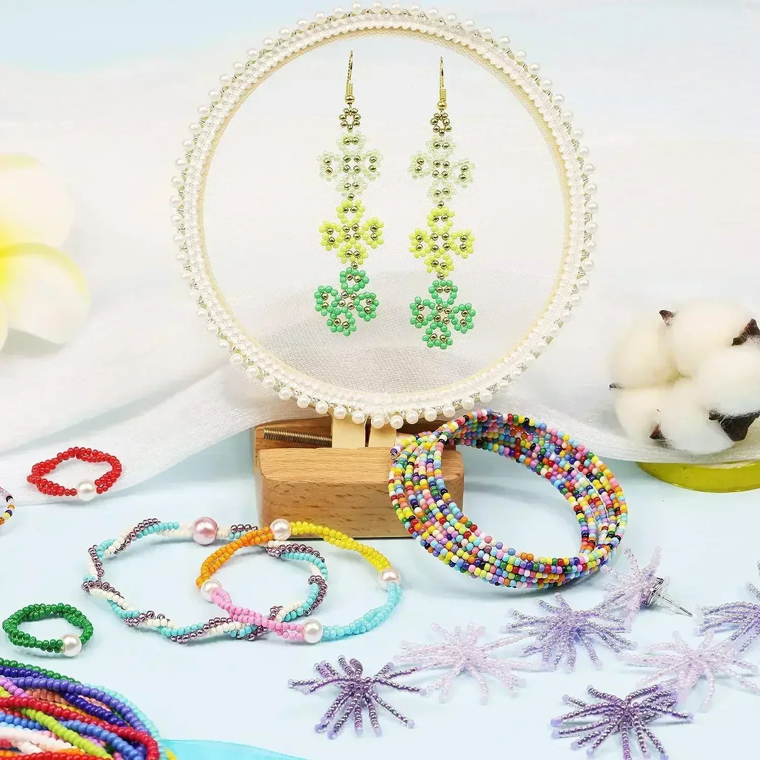 10 جرام 2 مللي متر 3 مللي متر  - مراجعة Glass Seed Beads 2Mm Jewelry Making وسعره