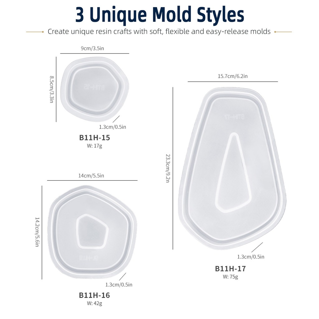 مجموعة قوالب سيليكون راتنجية غ - مراجعة Silicone Epoxy Resin Molds Set وسعره