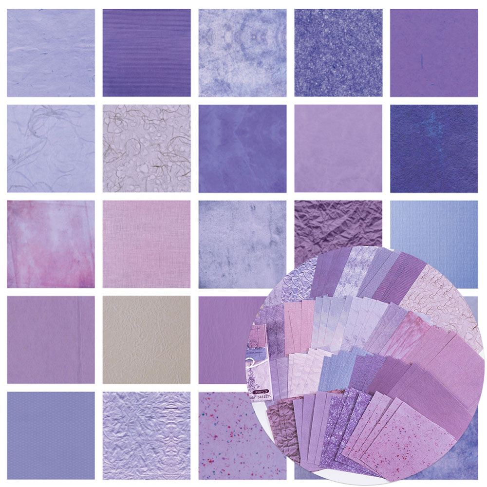 100 قطعة خلفية الملمس الملونة  - مراجعة Vintage Junk Journal Scrapbooking Paper وسعره
