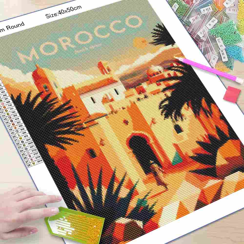 ألماس مربع كامل، بدون إطار، طق - مراجعة 5D Diamond Painting Kit Full Drill وسعره