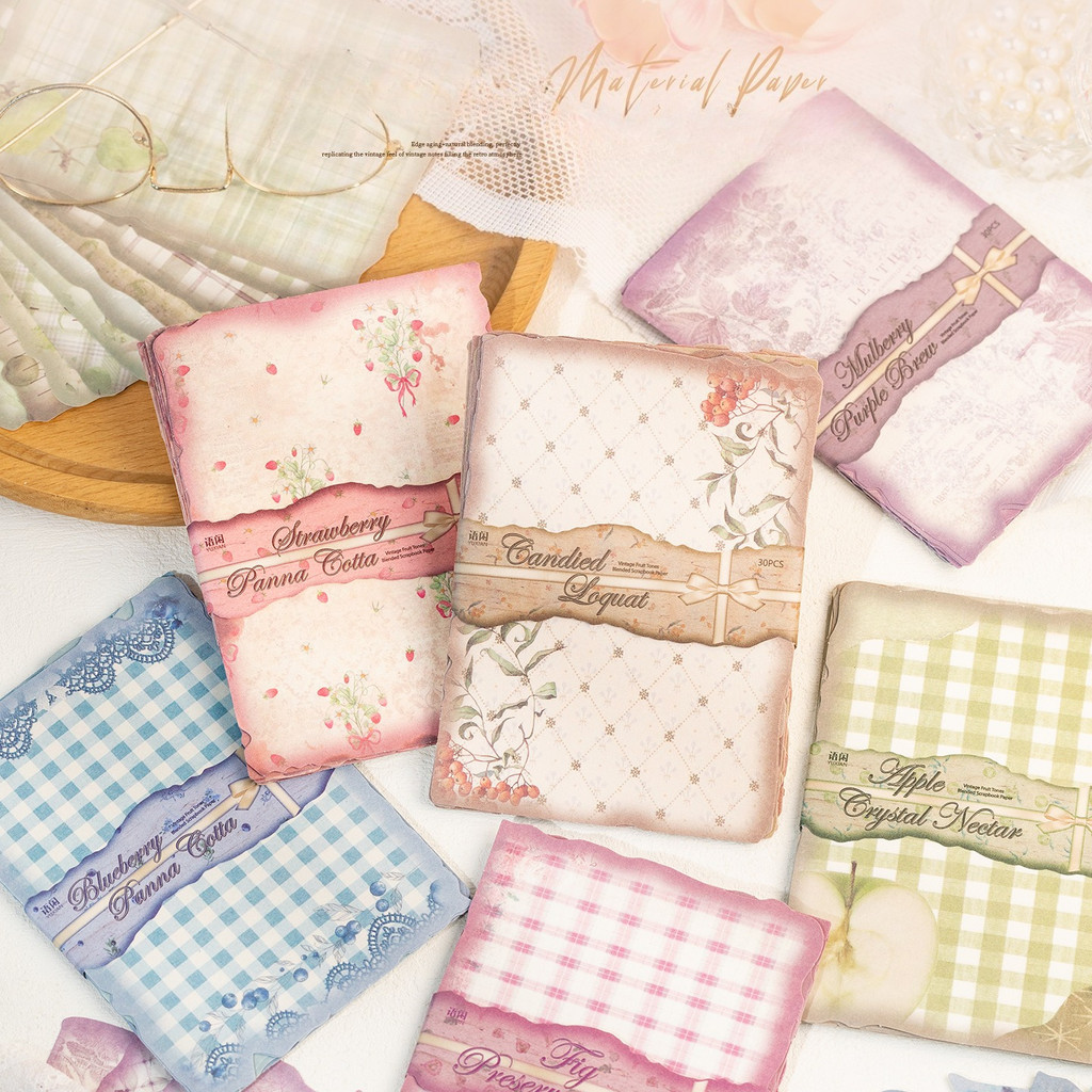 30 ورقة من ورق سكرابوكينغ بتصم - مراجعة Vintage Junk Journal Scrapbooking Paper وسعره