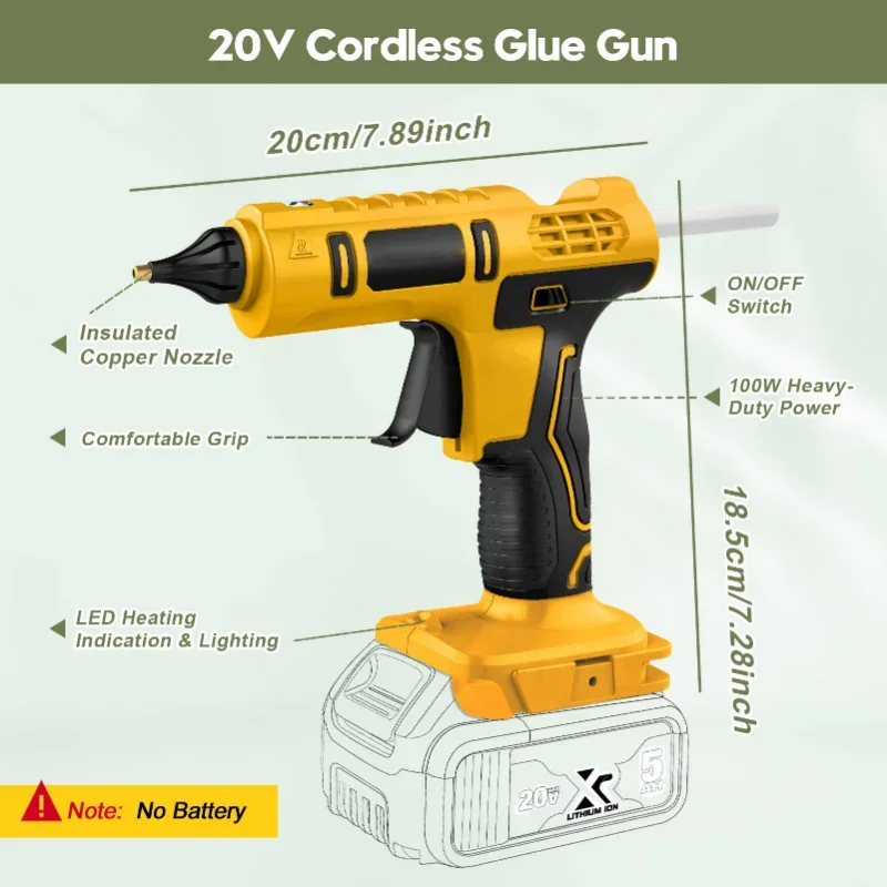 اللاسلكي الكهربائية المحمولة م - مراجعة Hot Melt Glue Gun Cordless وسعره