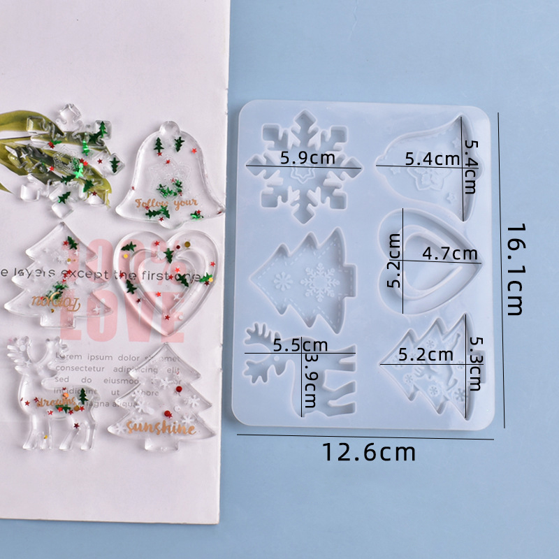 عيد الميلاد العفن DIY الراتنج  - مراجعة Silicone Epoxy Resin Molds Set وسعره